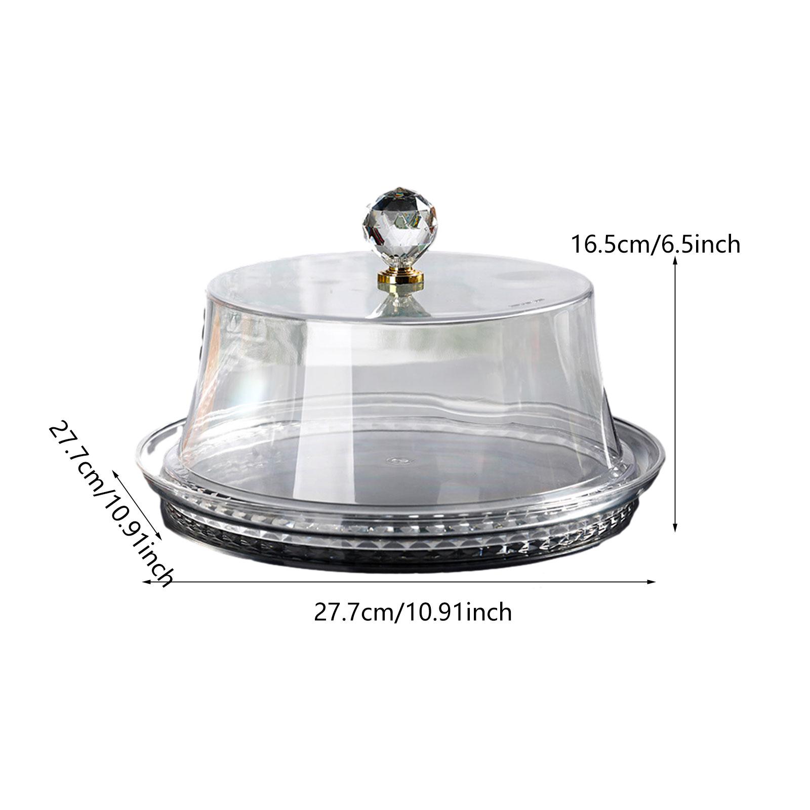 Plastic Dome Clear - Kubbeli Şeffaf Dekoratif Kapaklı Pasta Standı,