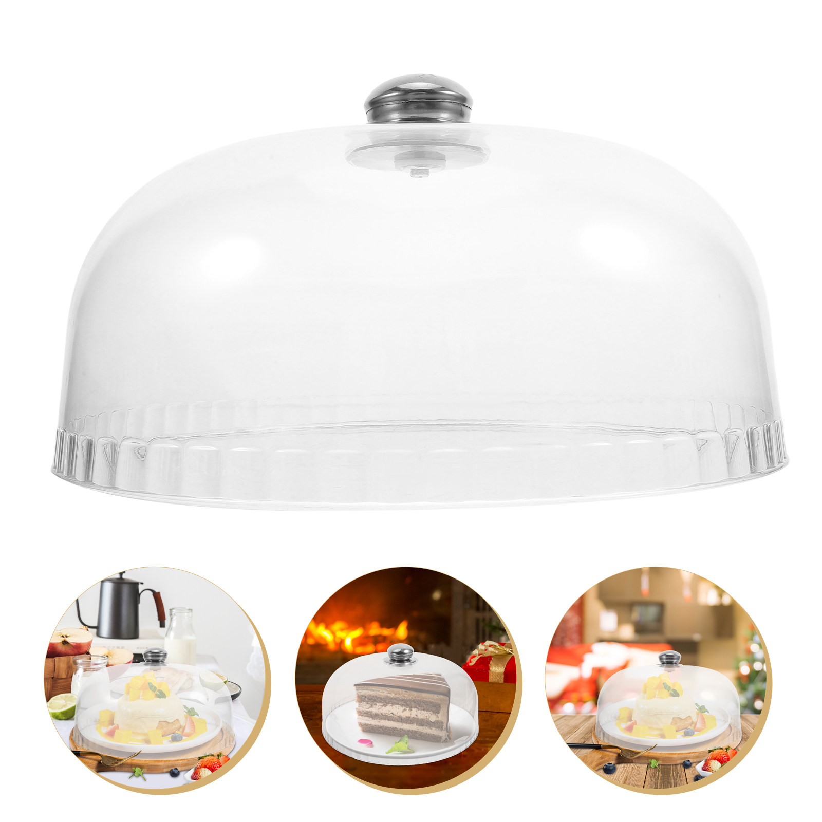 Plastic Dome Clear - Akrilik Gıda Kapağı, Şeffaf Kek Kubbesi,