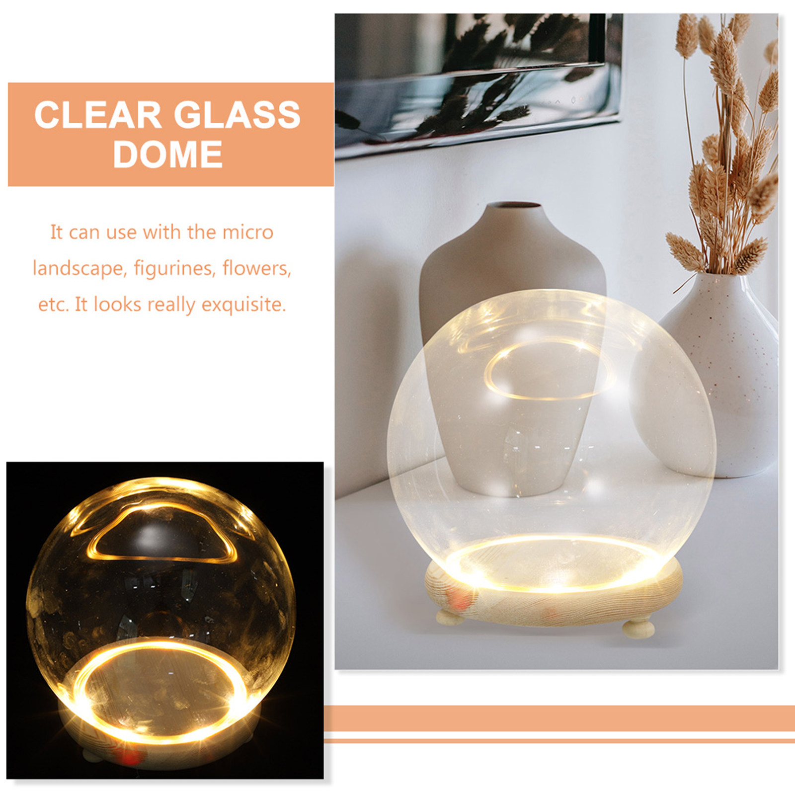 Cam Kubbe Vitrin, Korunmuş Çiç - Plastic Dome Clear incelemesi ve fiyatı